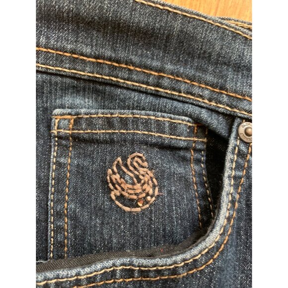 Gloria Vanderbilt Amanda Cropped Jeans Sz 12 Dark Wash Mid-Rise Straight 32”x26 - Picture 8 of 8